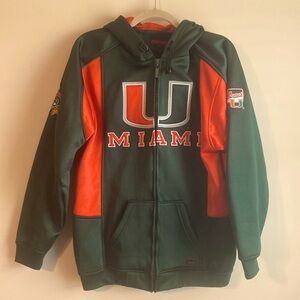 Men’s Miami Hurricane zip up Small Jansport